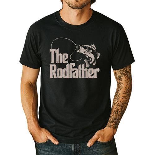 Father Day The Rodfather Dad Fishing From Daughter Son Men's Casual T-Shirt - Father's Day Fun