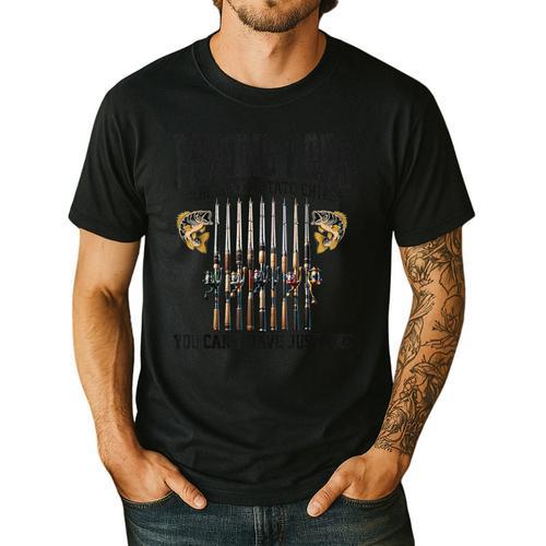 Fishing Tuna Bass Rod Fisherman Cool Dad Quote Men's Casual T-Shirt - Father's Day Fun
