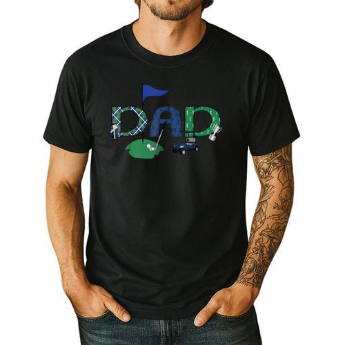 Golf Dad Hole In One Golf First Birthday Boy Party Men's Casual T-Shirt - Father's Day Fun