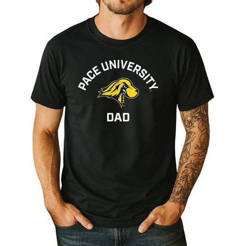 Pace University Setters Arched Dad Men's Casual T-Shirt - Father's Day Fun