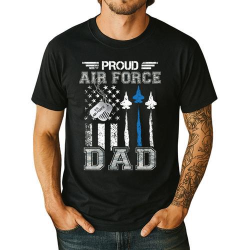 Proud Air Force Dad US Air Force Graduation Dad Men's Casual T-Shirt - Father's Day Fun