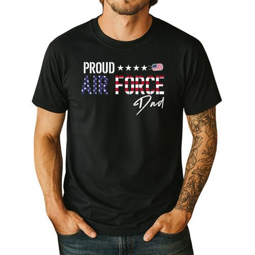 US Flag Proud Air Force Dad Men's Casual T-Shirt - Father's Day Fun