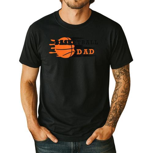 Vintage Proud Basketball Dad Fathers Day Basketball Player Men's Casual T-Shirt - Father's Day Fun
