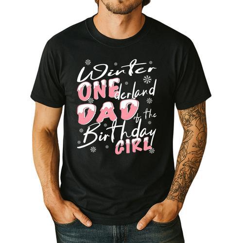 Winter Onederland 1st Birthday Theme Dad Of Birthday Girl Men's Casual T-Shirt - Father's Day Fun