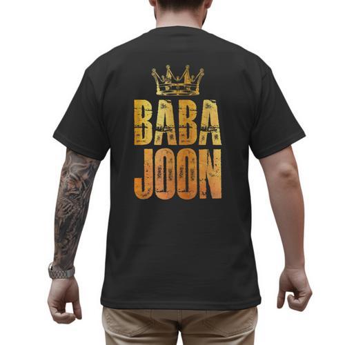 Baba Joon Persian Dad Iran Quote Iranian Fathers Day Men's Back Print T-Shirt - Father's Day Fun
