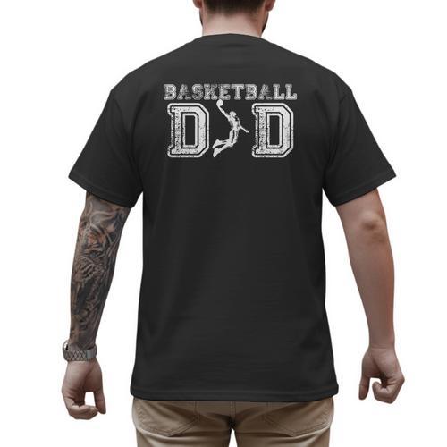 Basketball Dad TShirt Fathers Day For Daddy Papa Father Men's Back Print T-Shirt - Father's Day Fun