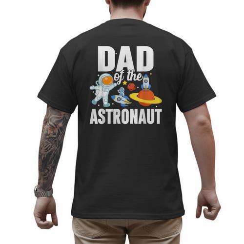 Dad Of The Astronaut Space Astronaut Birthday Family Men's Back Print T-Shirt - Father's Day Fun