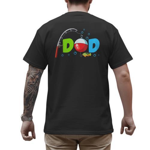Dad Of The Birthday Boy Birthday Fishing Family Men's Back Print T-Shirt - Father's Day Fun