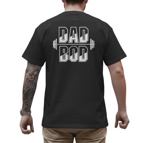 Dad BOD Gym Workout Small Men's Back Print T-Shirt - Father's Day Fun