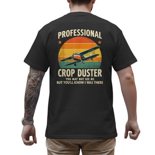 Dad Joke Farter Professional Crop Duster Men's Back Print T-Shirt - Father's Day Fun