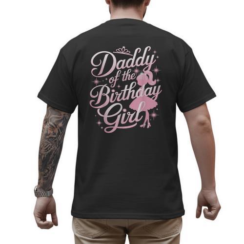 Daddy Of The Birthday Girl Doll Birthday Kid Family Matching Men's Back Print T-Shirt - Father's Day Fun