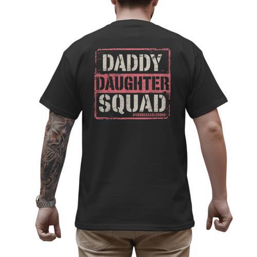 Daddy Daughter Squad Fathers Day Matching Dad And Daughter Men's Back Print T-Shirt - Father's Day Fun