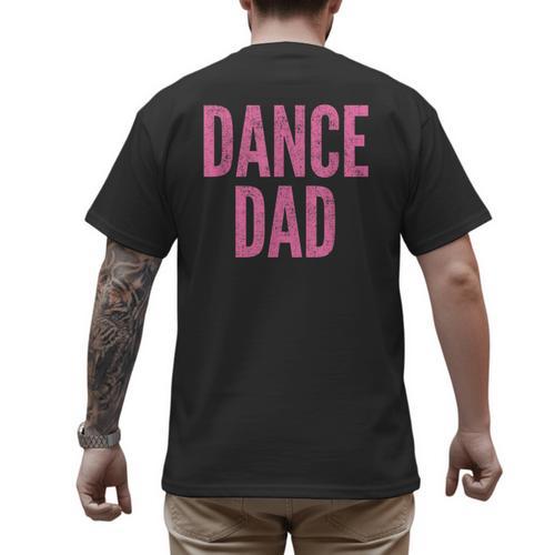 Dance Dad Pink Matching Parents Men's Back Print T-Shirt - Father's Day Fun
