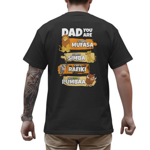 Disney The Lion King Dad You Are Word Stack Men's Back Print T-Shirt - Father's Day Fun
