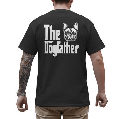 French Bulldog Dog Dad Dogfather Dogs Daddy Father Men's Back Print T-Shirt - Father's Day Fun