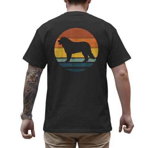 Golden Mountain Vintage Retro Mum Dad Dog Men Women Kids Men's Back Print T-Shirt - Father's Day Fun