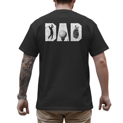 Golfing Dad Golf Lover Golfing Putter Golfer Men's Back Print T-Shirt - Father's Day Fun