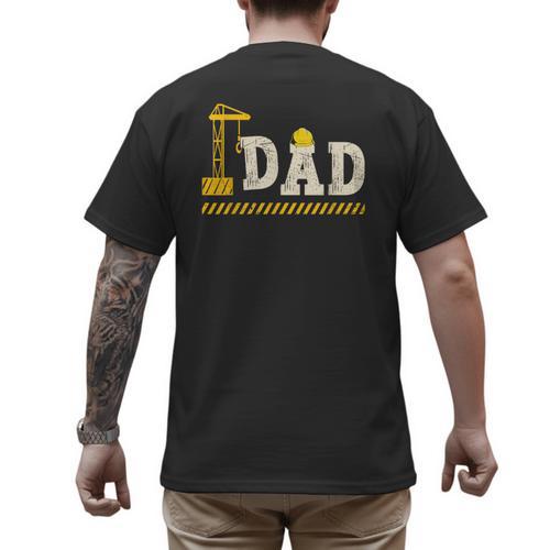 Happy Father's Day Construction For Son DAD Father's Day Men's Back Print T-Shirt - Father's Day Fun