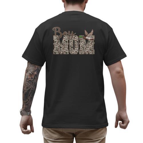 Hunting Boy Mom Duck Camouflage Camo Preppy Camo Dad Men's Back Print T-Shirt - Father's Day Fun