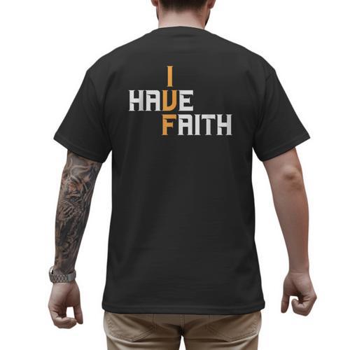 IVF I Have Faith IVF Mom IVF Dad Transfer Day Men's Back Print T-Shirt - Father's Day Fun