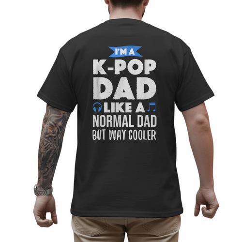 K-Pop Dad Korean Music Lover Men's Back Print T-Shirt - Father's Day Fun
