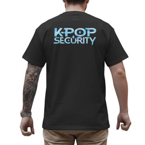 K-Pop Security Mom Dad Kids Birthday Concert Staff Men's Back Print T-Shirt - Father's Day Fun