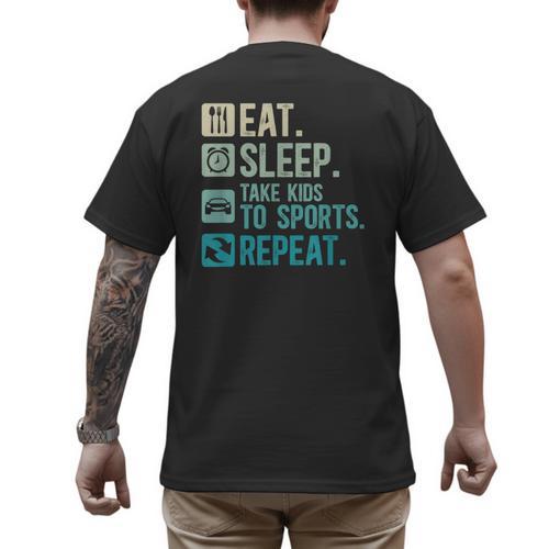 Take Kids To Sports Dad Sports Father Sport Dad Men's Back Print T-Shirt - Father's Day Fun