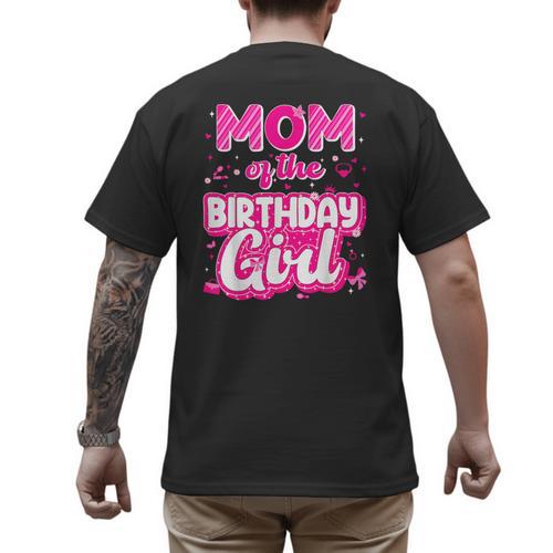 Mom And Dad Birthday Girl Family Matching Party Decorations Men's Back Print T-Shirt - Father's Day Fun