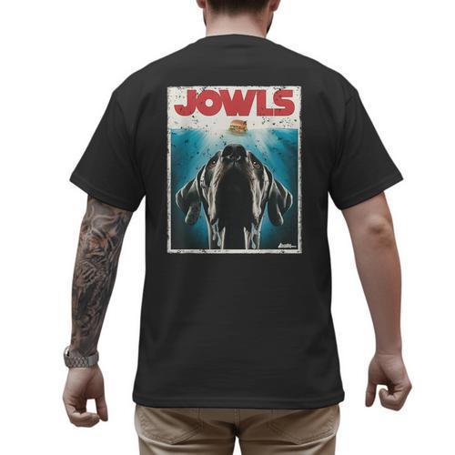 MonsterMuttz Great Dane Jowls Paws Top Drooling Dog Mom Dog Dad Men's Back Print T-Shirt - Father's Day Fun