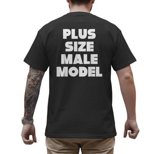 Plus Size Male Model Fat Guy Or Dad BOD Men's Back Print T-Shirt - Father's Day Fun