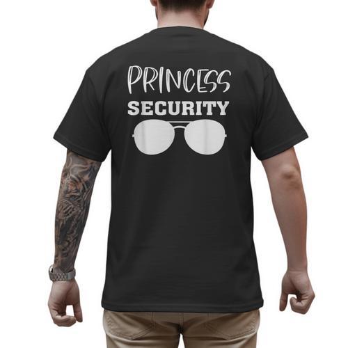 Princess Security Perfects For Dad Orr Boyfriend Small Men's Back Print T-Shirt - Father's Day Fun