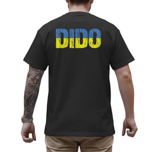 Ukrainian Dido Grandfather Dad Ukraine Flag Distressed Men's Back Print T-Shirt - Father's Day Fun