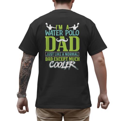 Water Polo Dad Water Sports Men Water Polo Player Men's Back Print T-Shirt - Father's Day Fun