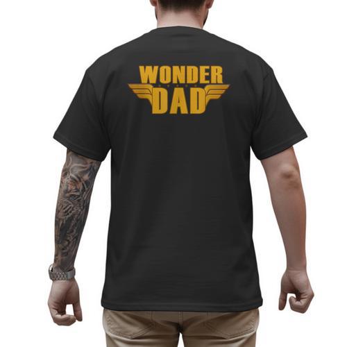 Wonder Dad Men's Back Print T-Shirt - Father's Day Fun