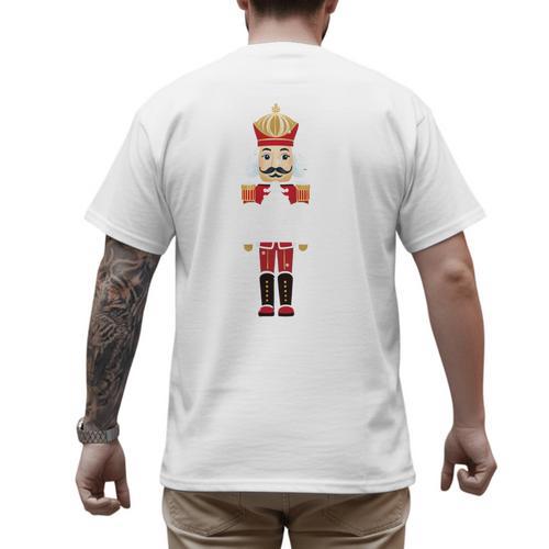 Cool Dad Nutcracker Christmas Family Matching Pajama Men's Back Print T-Shirt - Father's Day Fun