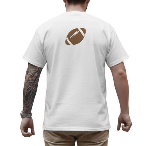 Dad Of The Birthday Boy Football Lover First Birthday Party Men's Back Print T-Shirt - Father's Day Fun