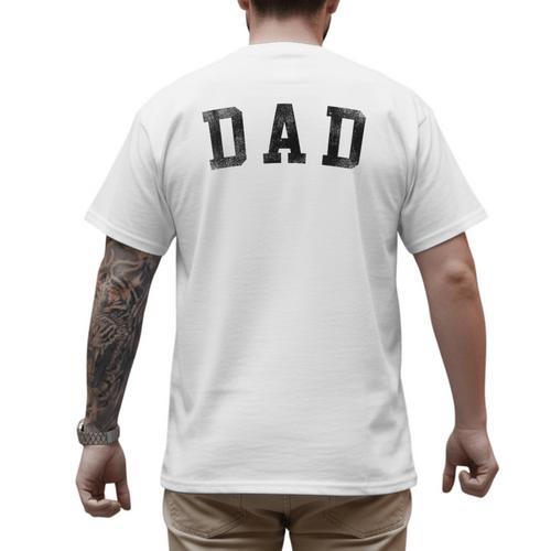 Dad Classic Bold Font Birthday Dad Men's Back Print T-Shirt - Father's Day Fun