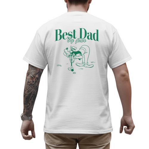 Disney Mickey & Friends Father's Day Best Dad Goofy Big Logo Men's Back Print T-Shirt - Father's Day Fun
