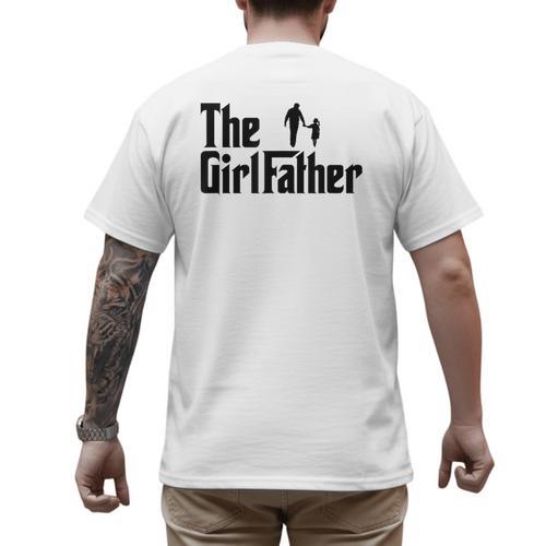The Girl Father Dad Of Girls Daddy Daughter Men's Back Print T-Shirt - Father's Day Fun