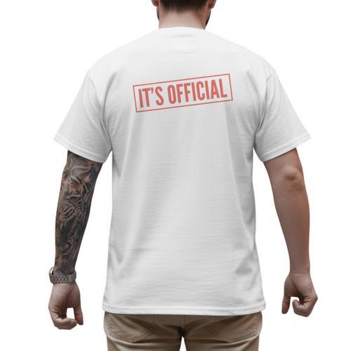 It's Official I'm The Favorite Daughter From Dad Mom Men's Back Print T-Shirt - Father's Day Fun