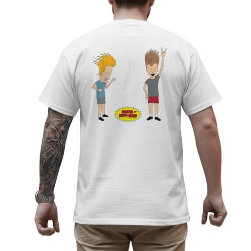 MTV Beavis And Butthead This Dad Rocks Men's Back Print T-Shirt - Father's Day Fun