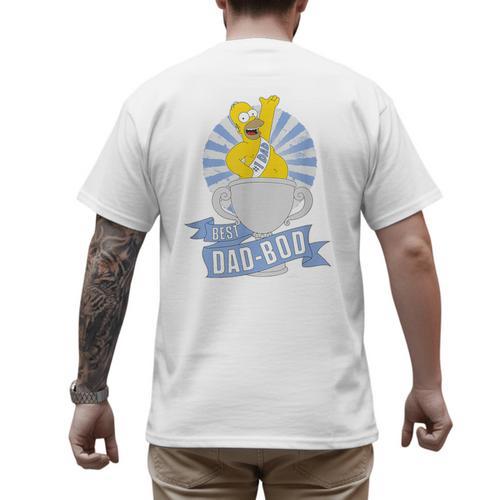 The Simpsons Father's Day Homer Best Dad BOD Men's Back Print T-Shirt - Father's Day Fun