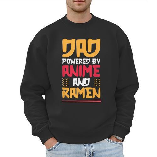 Anime Fathers Day Japanese Manga Otaku Kawaii Anime Dad Men Sweatshirt - Father's Day Fun