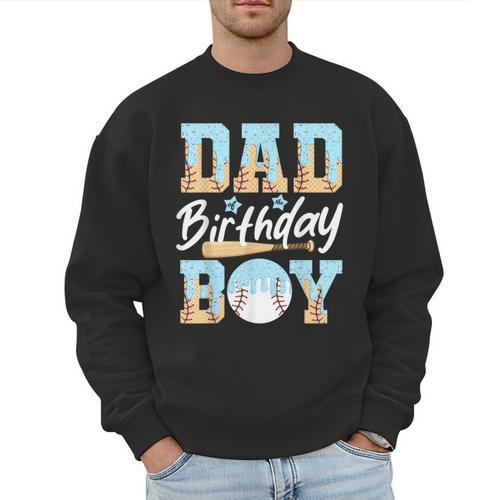 Baseball Ice Cream Drip Dad Of The Birthday Boy Baseball Men Sweatshirt - Father's Day Fun