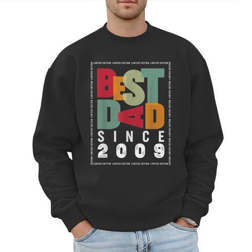 Best Dad Since 2009 Fathers Day Retro Vintage Men Sweatshirt - Father's Day Fun