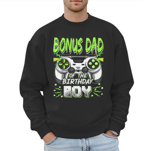 Bonus Dad Of The Birthday Boy Video Game Bday Party Men Sweatshirt - Father's Day Fun