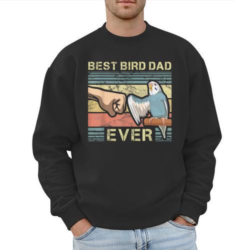 Budgie Dad Bird Lover Father Animal Enthusiast Bird Guy Men Sweatshirt - Father's Day Fun
