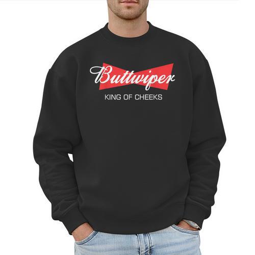 Buttwiper New Dad Beer Inspired Diaper Shower Men Sweatshirt - Father's Day Fun