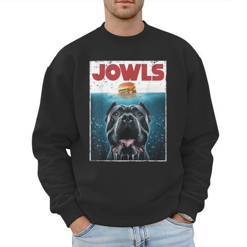 Cane Corso Jowls Top Drool Burger Dog Mom Dog Dad Men Sweatshirt - Father's Day Fun