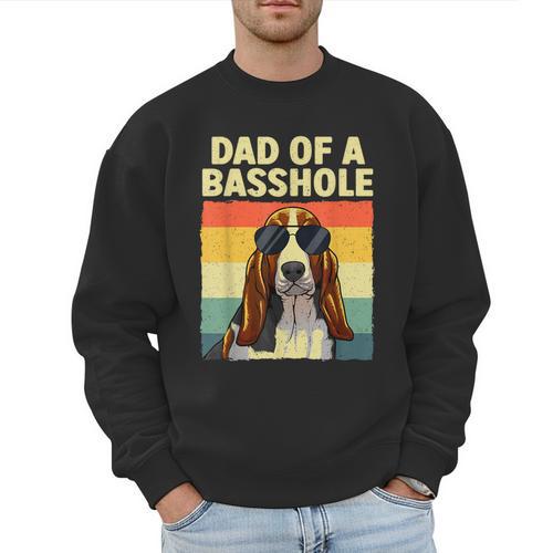 Cool Basset Hound For Men Dad Dog Basset Hound Lovers Men Sweatshirt - Father's Day Fun